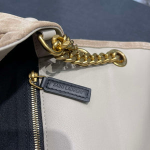YSL 533037 Yves Saint Laurent Niki Baby In Crinkled Vintage Nubuck Leather Beige - Default Title - View 7