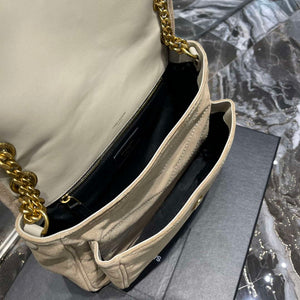 YSL 533037 Yves Saint Laurent Niki Baby In Crinkled Vintage Nubuck Leather Beige - Default Title - View 8