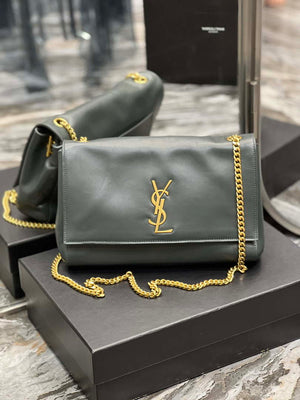 YSL 553804 Saint Laurent Reversible Medium Kate in Suede Blue - Default Title - View 1