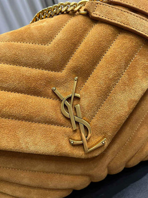 YSL 574946 Saint Laurent Loulou Medium Bag Y-Quilted Leather Brown - Default Title - View 4