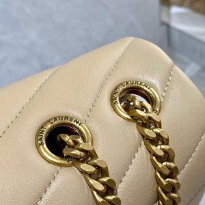 YSL 574946 Saint Laurent Loulou Medium Bag In Matelasse Y Leather Apricot - Default Title - View 4