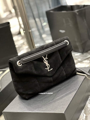 YSL 577476 Saint Laurent Puffer Small Bag In Quilted Lambskin Leather Black - Default Title - View 2