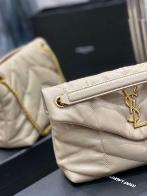 YSL 577476 Saint Laurent Puffer Small In Nappa Leather Apricot - Default Title - View 4