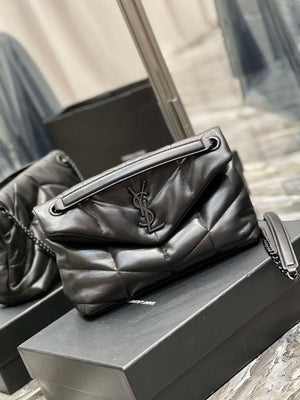 YSL 577476 Saint Laurent Puffer Small In Nappa Leather Black - Gold - View 20