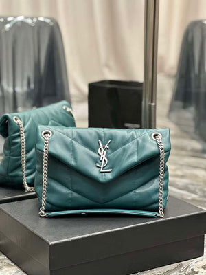 YSL 577476 Saint Laurent Puffer Small In Nappa Leather Blue - Default Title - View 1