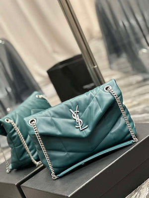 YSL 577476 Saint Laurent Puffer Small In Nappa Leather Blue - Default Title - View 2