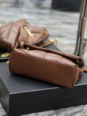 YSL 577476 Saint Laurent Puffer Small In Nappa Leather Dark Brown - Default Title - View 7