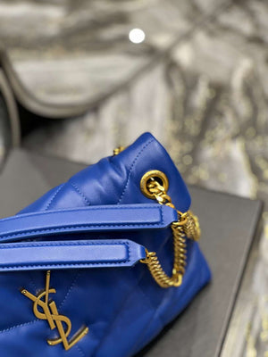 YSL 577476 Saint Laurent Puffer Small In Nappa Leather Electric Blue - Default Title - View 5