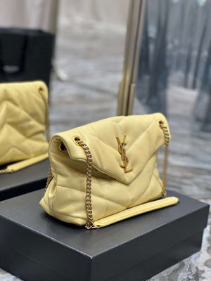 YSL 577476 Saint Laurent Puffer Small In Nappa Leather Yellow - Default Title - View 4