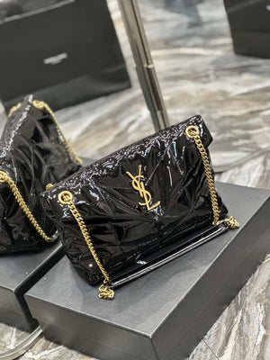 YSL 577476 Saint Laurent Puffer Small In Patent Leather Black - Default Title - View 2