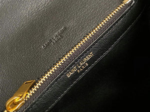 YSL 600279 College Medium In Matelass¨¦ Leather Black with Gold - Default Title - View 8