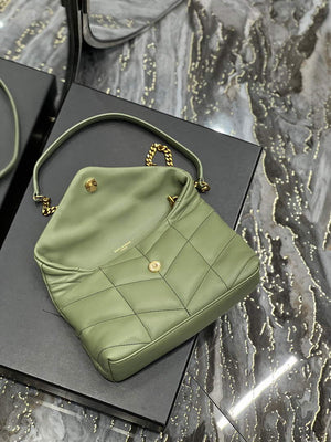 Saint Laurent Lou lou Puffer Mini Bag YSL 620333 Canvas and smooth leather Light Green - Default Title - View 8