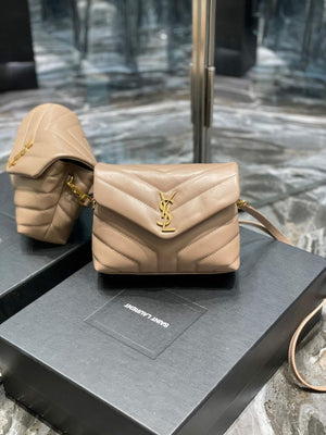YSL 630951 Saint Laurent Loulou Toy Bag In Matelass¨¦ Y Leather Nude Pink - Default Title - View 1
