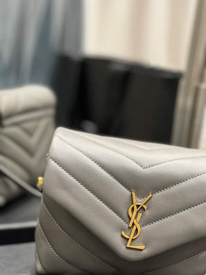 YSL 630951 Saint Laurent Loulou Toy Bag In Matelass¨¦ Y Leather Grey - Default Title - View 4