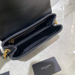 YSL 630951 Saint Laurent Loulou Toy Bag In Matelass¨¦ Y Leather Black Gold - Default Title - View 7