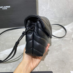 YSL 630951 Saint Laurent Loulou Toy Bag In Matelass¨¦ Y Leather Black with Hardward Black - Default Title - View 3
