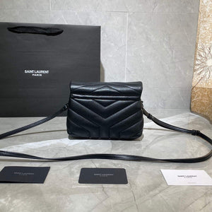 YSL 630951 Saint Laurent Loulou Toy Bag In Matelass¨¦ Y Leather Black with Hardward Black - Default Title - View 5