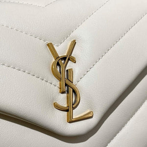 YSL 630951 Saint Laurent Loulou Toy Bag In Matelass¨¦ Y Leather White - Default Title - View 3