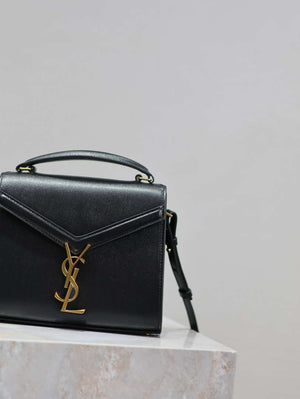 YSL 623930 Cassandra Mini Top Handle Bag In Grain De Poudre Embossed Leather - Default Title - View 4