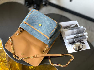 YSL 633158 Niki Medium Chain Bag Denim with leather - Default Title - View 6