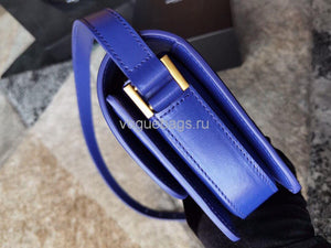 YSL 634306 Yves Saint Laurent Solferino Box small Shoulder Handbag Blue - luxibagsmall