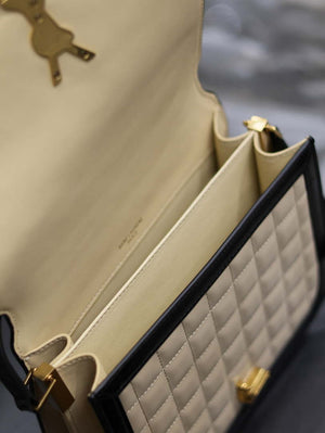 YSL 635025 Saint Laurent Solferino Medium Soft Satchel In Lambsikn Leather Apricot - Default Title - View 8