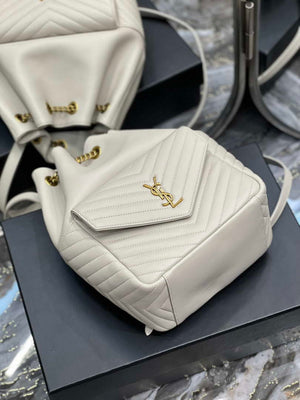 YSL 672609 Joe Backpack In Lambskin White - Default Title - View 6