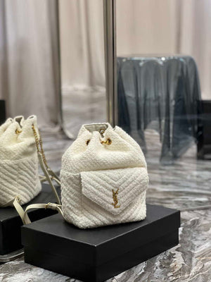 YSL 672609 Joe Backpack In Woolen White - Default Title - View 2