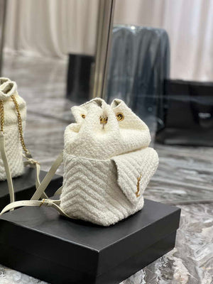 YSL 672609 Joe Backpack In Woolen White - Default Title - View 4