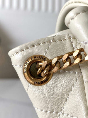YSL 6727381 Mini Nolita In Lambskin Bag White - Default Title - View 6