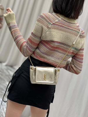 YSL 6727381 Mini Nolita In Lambskin Gold - Default Title - View 2