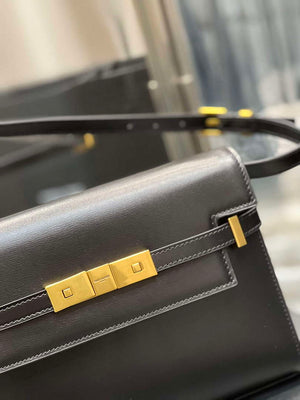 YSL 675626 Manhattan Small Shoulder Bag In Box Saint Laurent Leather Black - Default Title - View 10