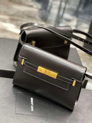 YSL 675626 Manhattan Small Shoulder Bag In Box Saint Laurent Leather Black - Default Title - View 4