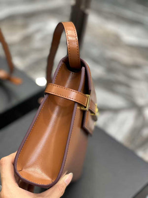 YSL 675626 Manhattan Small Shoulder Bag In Box Saint Laurent Leather Caramel - Default Title - View 12
