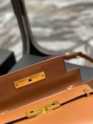 YSL 675626 Manhattan Small Shoulder Bag In Box Saint Laurent Leather Caramel - Default Title - View 15