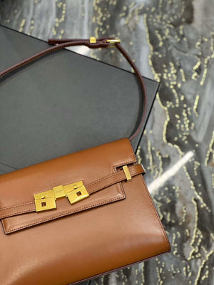 YSL 675626 Manhattan Small Shoulder Bag In Box Saint Laurent Leather Caramel - Default Title - View 7