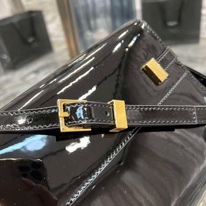 YSL 675626 Manhattan Small Shoulder Bag In Patent Leather Black - Default Title - View 13