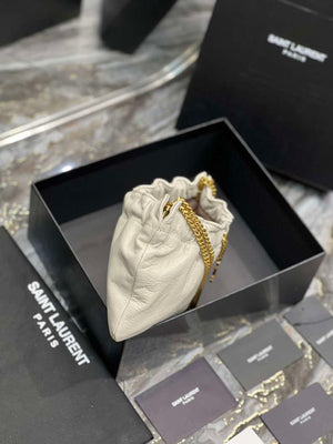 YSL 681632 Saint Laurent Mini leather shoulder bag White - Default Title - View 7