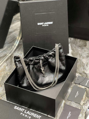 YSL 681632 Saint Laurent Mini leather shoulder bag Black - Default Title - View 2