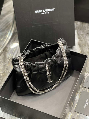 YSL 681632 Saint Laurent Mini leather shoulder bag Black - Default Title - View 4