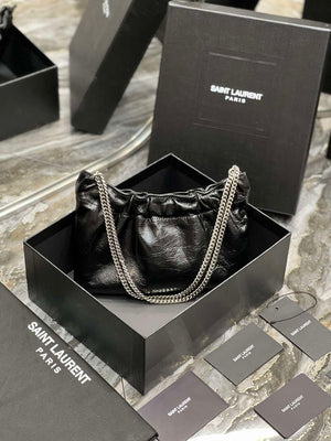 YSL 681632 Saint Laurent Mini leather shoulder bag Black - Default Title - View 7