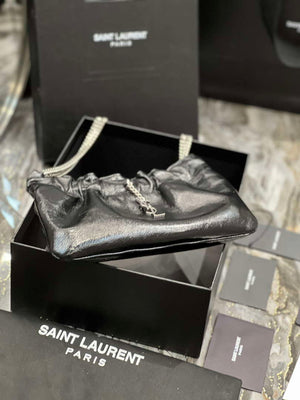 YSL 681632 Saint Laurent Mini leather shoulder bag Black - Default Title - View 9