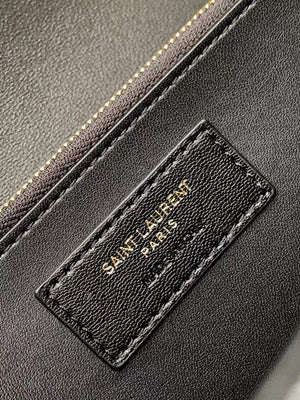 YSL 685574 Gaby Mini Satchel In Crocodile-Embossed Lacquered black - Default Title - View 9