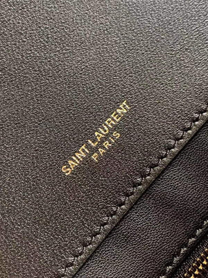 YSL 695503 Gaby Satchel In Quilted Lacquered Leather And Smooth Leather - Default Title - View 9