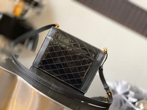 YSL 695724 Gaby Mini Satchel In Quilted Lacquered Leather black - Default Title - View 3
