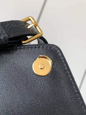 YSL 695724 Gaby Satchel In Crocodile-Embossed Lacquered Leather And Lambskin black - Default Title - View 7