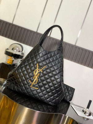 YSL 698651 Icare Maxi Shopping Bag In Quilted Lambskin - Default Title - View 3