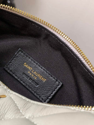 YSL 699703 Sade Mini Tube Bag In Quilted Lambskin White - Default Title - View 9