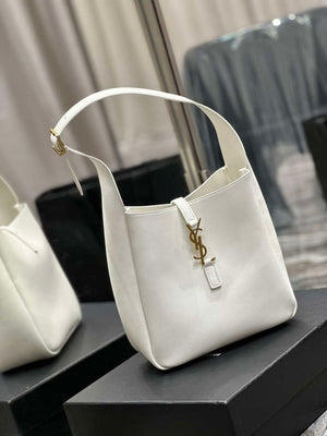 YSL 713938 LE 5 A 7 Supple Small In Grained Leather White - Default Title - View 2
