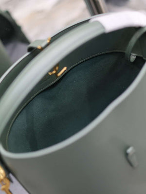 YSL 742828 Le 5 ¨¤ 7 Supple Small In Smooth Leather Green - Default Title - View 7